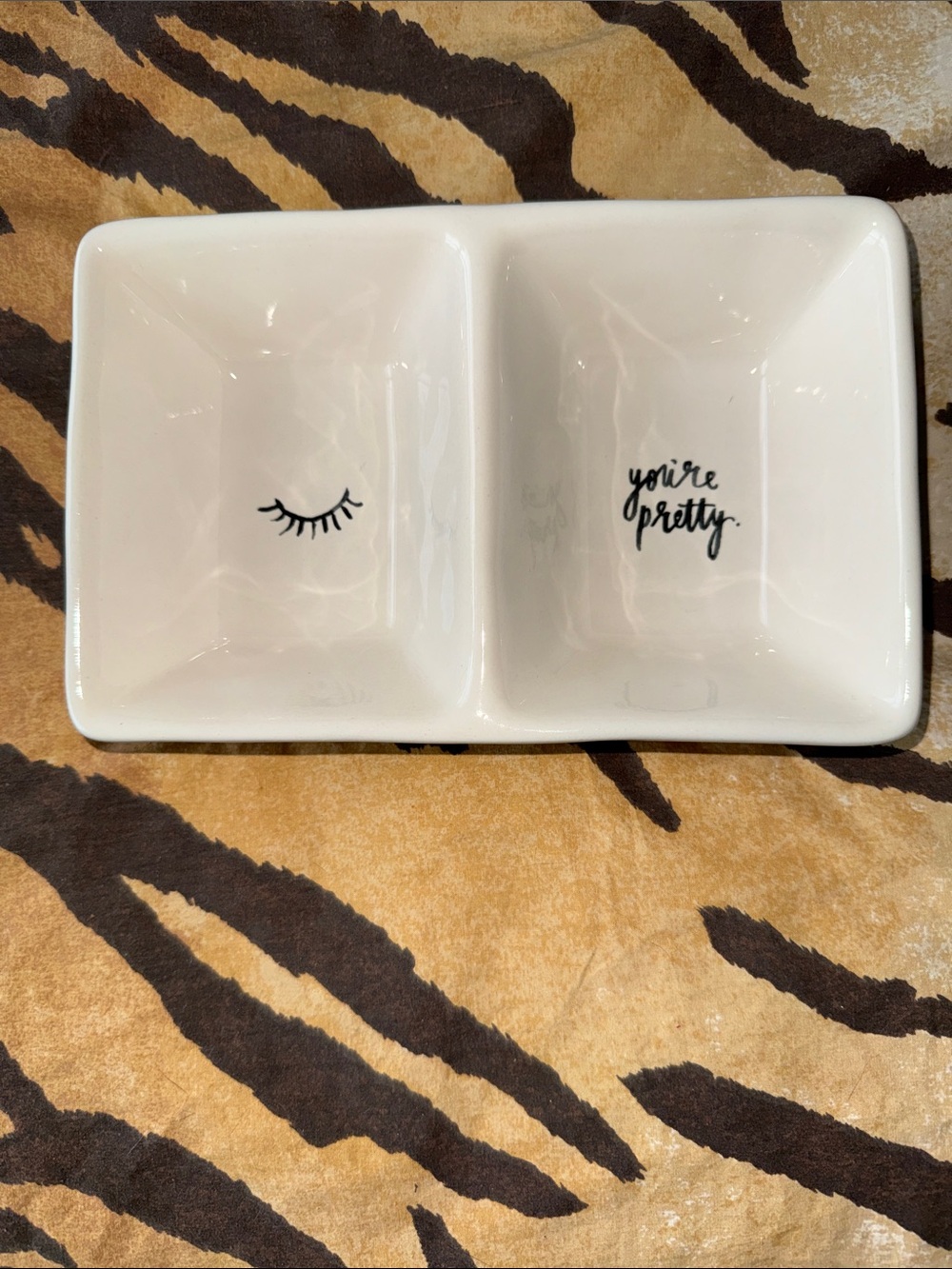 Rae Dunn You're Pretty Divided Trinket Dish